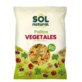 SOLNATURAL Palitos Vegetales 70 g Bio - Snack Végétalien aux Légumes