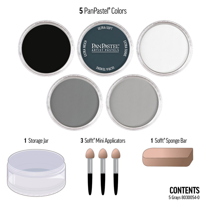 Panpastel Set 5 Grays