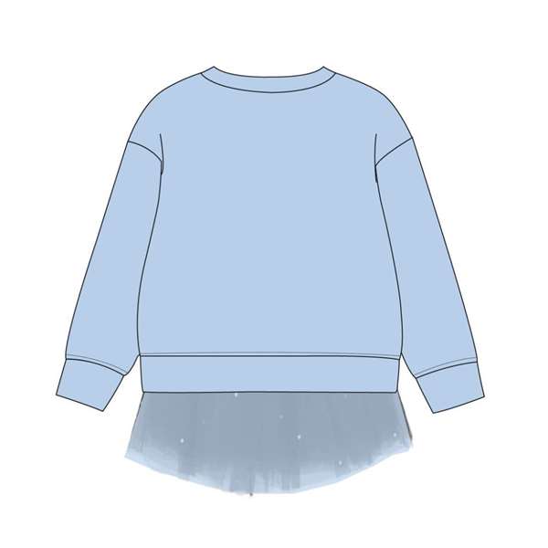 Cerdá Sweatshirt French Terry Tul Stitch pour 5 ans - Pull à capuche pour enfant, couleur Light Blue