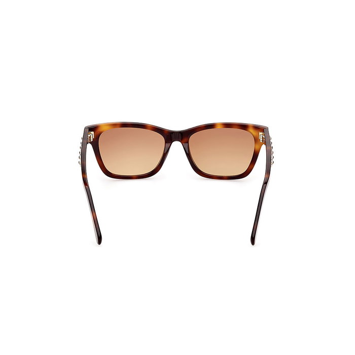 SWAROVSKI Lunettes de Soleil Femme SK0374 52F Œil de Chat Monture Havane Verre 53 mm