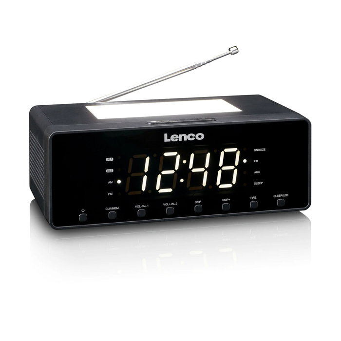 Lenco CR-540BK Radio-réveil FM Noir Lenco CR-540BK Radio-réveil FM Noir