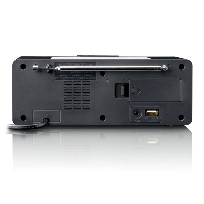 Lenco CR-540BK Radio-réveil FM Noir Lenco CR-540BK Radio-réveil FM Noir