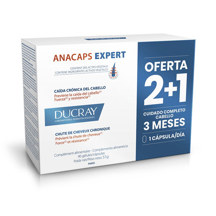 Ducray ANACAPS EXPERT Complément alimentaire chute de cheveux chronique 90 unités Ducray ANACAPS EXPERT Complément alimentaire chute de cheveux chronique 90 unités