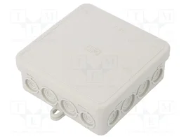 OBO BETTERMANN Boîtier de raccordement gris clair IP55 avec 14 presse-étoupes