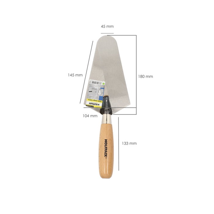 WOLFPACK LINEA PROFESIONAL Truelle Maurer manche bois 348 180 mm