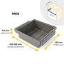 Emuca Kit panier métallique et rack ajustable Quartz pour armoires, glissières extension totale et à fermeture douce, Module 60cm, Finition Titane