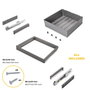 Emuca Kit panier métallique et rack ajustable Quartz pour armoires, glissières extension totale et à fermeture douce, Module 60cm, Finition Titane