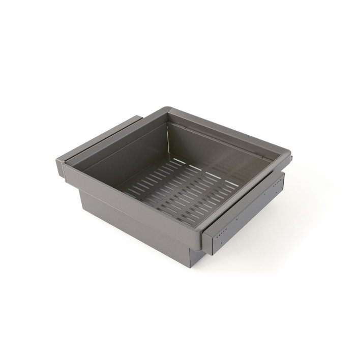 Emuca Kit panier métallique et rack ajustable Quartz pour armoires, glissières extension totale et à fermeture douce, Module 60cm, Finition Titane Emuca Kit panier métallique et rack ajustable Quartz pour armoires, glissières extension totale et à fermeture douce, Module 60cm, Finition Titane