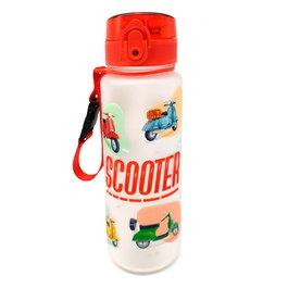 PUCKATOR Botelle Scooter Pop Top 600 ml - Gourde réutilisable en PP et Ecozen, sans BPA, avec sangle en polyester