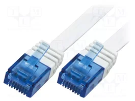 LOGILINK Cordon de raccordement Cat 5e U/UTP plat 0,25 m blanc
