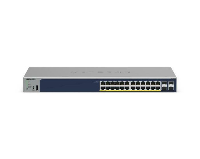 Netgear GS728TP/GS752TPP - Commutateur réseau Gigabit Ethernet PoE+ 24 ou 48 ports, 4 ports SFP, budget PoE jusqu'à 760W, gestion à distance et cloud