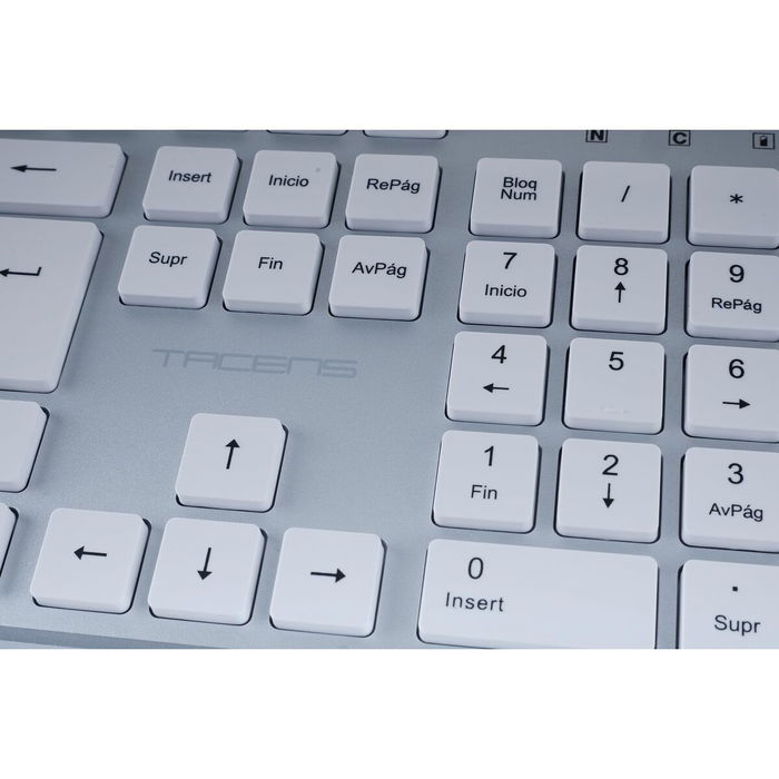 clavier et souris Tacens 6ZENITHWES Blanc Espagnol Qwerty (3 Unités)