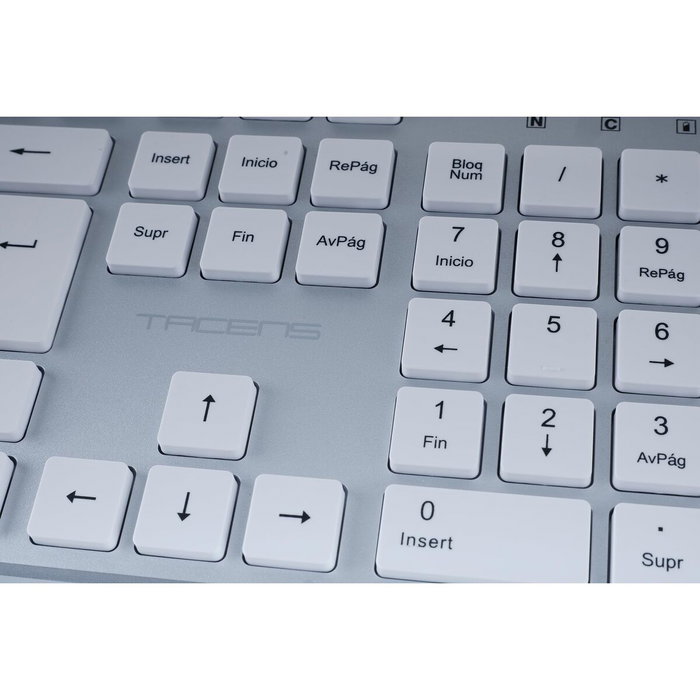 clavier et souris Tacens 6ZENITHWES Blanc Espagnol Qwerty (3 Unités)