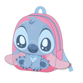 Cerdá Mochila Guarderia Peluche Stitch - Rose - Sac à dos enfant - Dimensions 18 x 22 x 4 cm - À partir de 3 ans