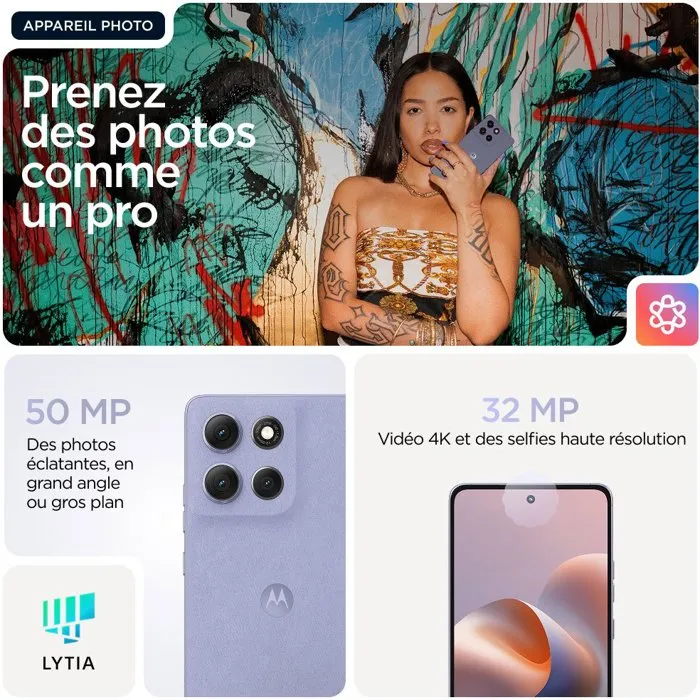 Smartphone Motorola Moto G86 5G 6,67" Octa Core Mediatek Dimensity 7300 8 GB RAM 256 GB Violet