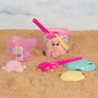 Barbie Set Pique-nique Plage - Seau, Accessoires et Poupée Barbie 18 cm dans un Sac à Dos - Jouet Enfant 3 Ans - Color Baby