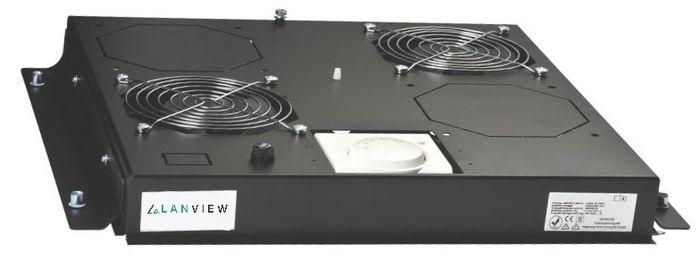 Lanview Traverses à ventilateurs avec 2 ventilateurs pour armoire rack 19" sur pied - Thermostat digital Lanview Traverses à ventilateurs avec 2 ventilateurs pour armoire rack 19" sur pied - Thermostat digital