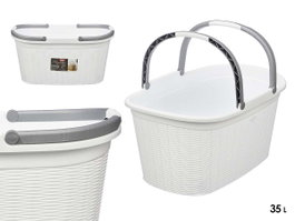 STEFANPLAST Panier à linge Elegance blanc avec anses