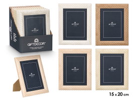 GIFTDECOR Lot de 24 cadres photo ondulés 15x20 cm - Assortiment de couleurs