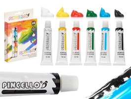 PINCELLO Jeu de 6 pots de peinture acrylique