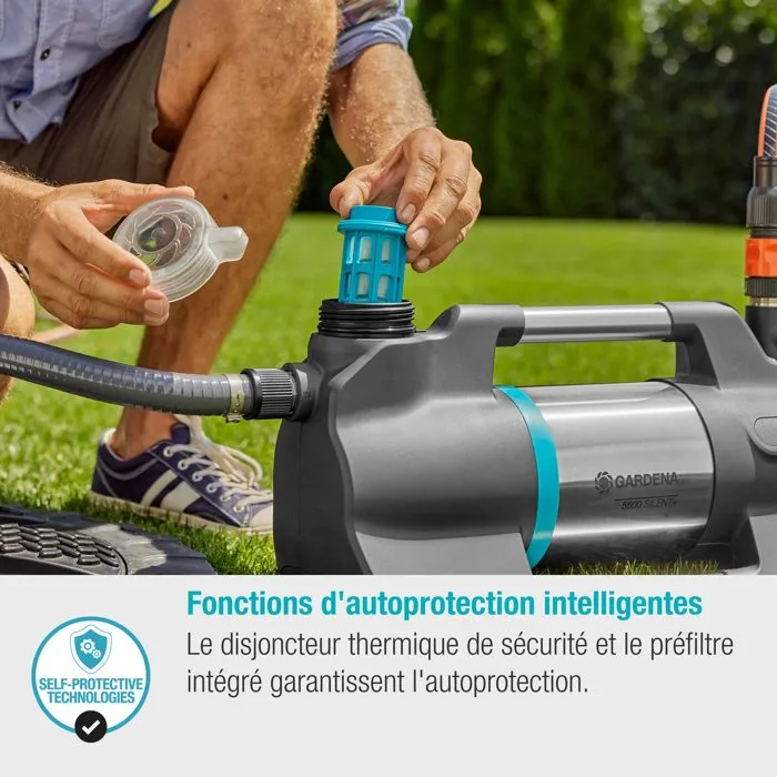 Gardena 5600 Silent+ Pompe d'arrosage de surface 900W Gardena 5600 Silent+ Pompe d'arrosage de surface 900W