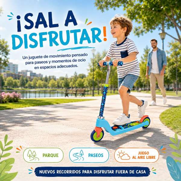 JugaToys Patinete pliable Dino à 2 roues