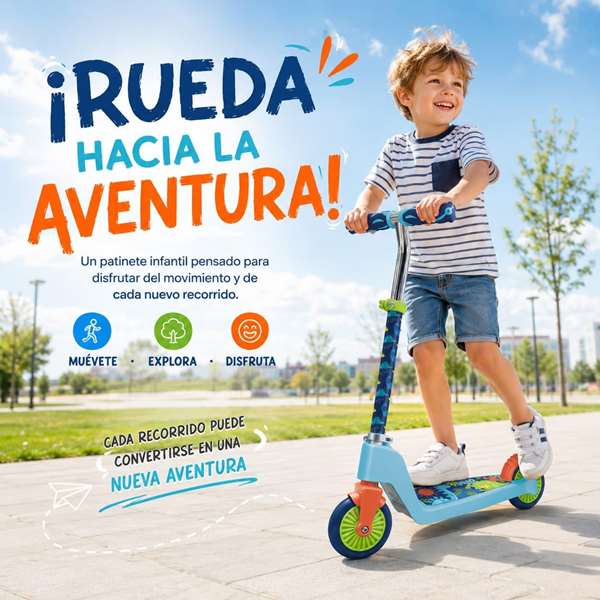 JugaToys Patinete pliable Dino à 2 roues
