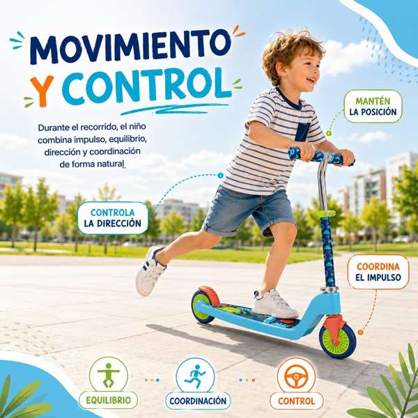 JugaToys Patinete pliable Dino à 2 roues
