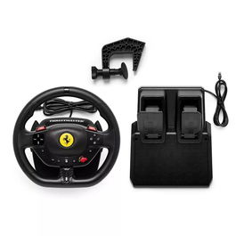 Thrustmaster T98-P Ferrari 296 GTB - Volant de course avec pédalier - 11 boutons, 2 palettes, 270° - Compatible PS4, PS5, PC - USB filaire - Noir