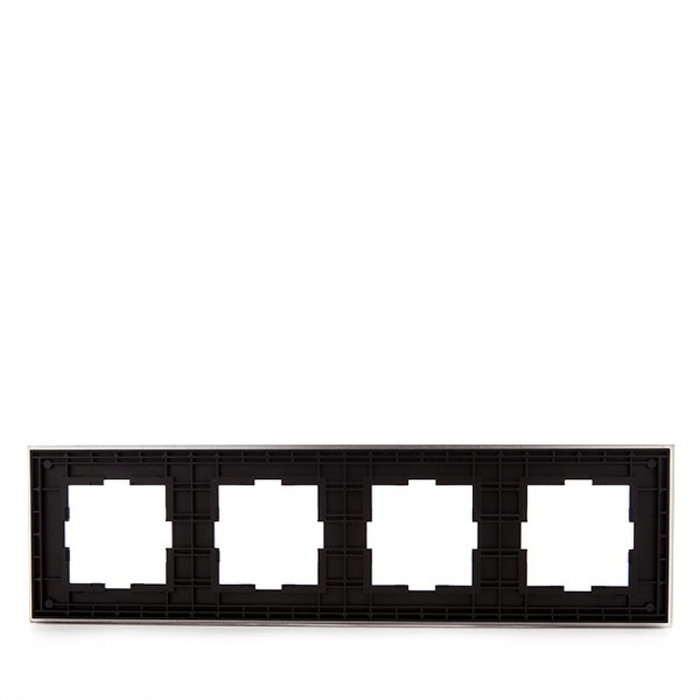Panasonic Cadre Onvella 4 éléments Aluminium Eloxal Argent Panasonic Cadre Onvella 4 éléments Aluminium Eloxal Argent