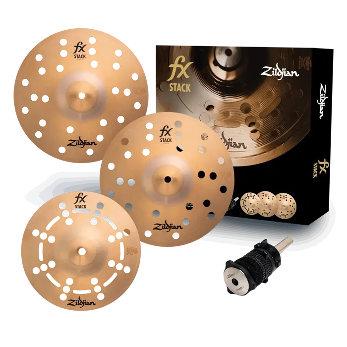 Zildjian Stack 10" FX avec système de montage Cymbolt, 8" 10" 12" 14" en B8 Thin Traditional