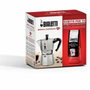 Bialetti Set Cafetière Italienne Moka 3 Tasses et Café Perfetto Moka Classico 250g Argent