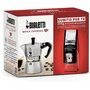 Bialetti - Cafetière Moka Italienne 3 tasses (0,30 L) Argent avec 250 g de Café Perfetto Moka Classico