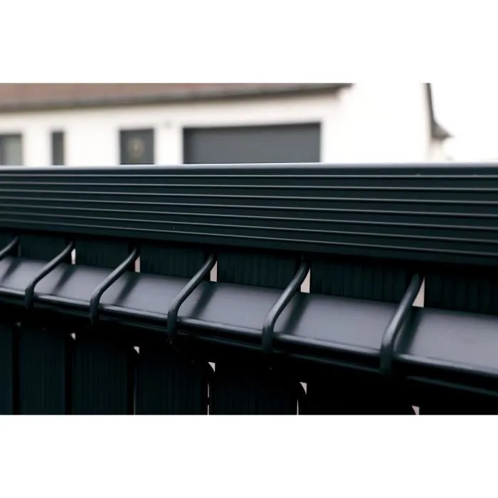 Nature Kit lamelles brise-vue - Pour panneau de clôture rigide - Occultant 4/5 - En PVC imputrescible traité anti-UV - 1,225 x 2,50 m - Noir