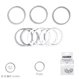 YAMATO Adaptateurs de réduction pour disque de coupe de 20 à 16 mm (Lot de 10)