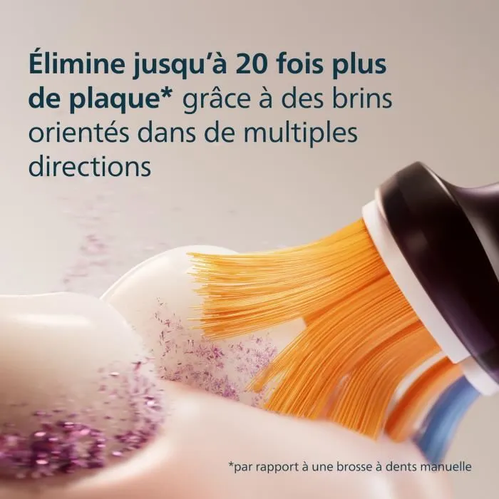 Philips HX9094/88 - Lot de 4 têtes de brosse électrique - Couleur noire - Pour adultes - Compatible brosses à dents Philips
