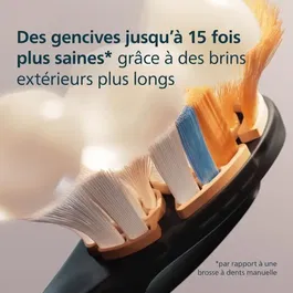 Philips HX9094/88 - Lot de 4 têtes de brosse électrique - Couleur noire - Pour adultes - Compatible brosses à dents Philips