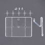 BANDAI HOBBY Base d'exposition Action Base 8 transparente pour figurines lourdes et Master Grade, avec 2 bases et 2 bras de support