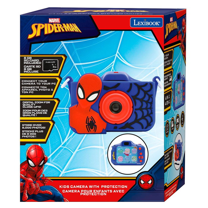 Lexibook Caméra pour Enfants Spider-Man - Captures Photo et Vidéo, Lecteur MP3, Jeux, Cadres Décoratifs et Coque de Protection Marvel (Réf. Dj078Sp) Lexibook Caméra pour Enfants Spider-Man - Captures Photo et Vidéo, Lecteur MP3, Jeux, Cadres Décoratifs et Coque de Protection Marvel (Réf. Dj078Sp)