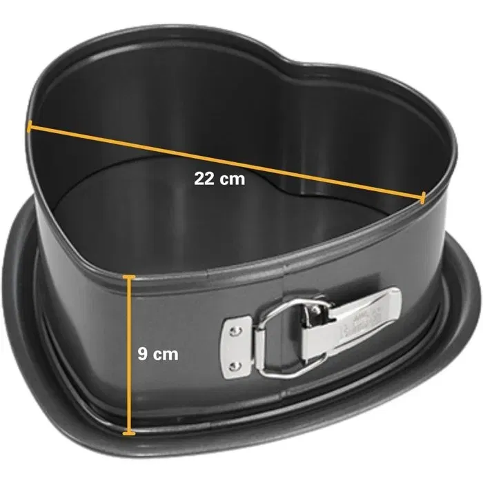 Birkmann Moule à cœur Easy Baking avec fond amovible - Antiadhésif - Acier carbone - 26,5 x 25 x 9 cm