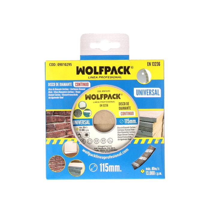 WOLFPACK LINEA PROFESIONAL Disque diamant continu 115 mm