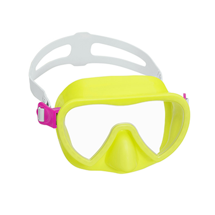Bestway 22057 Masque de Plongée Enfant avec Sangle Anatomique Couleur Assortie +3 Ans Piscine et Plage
