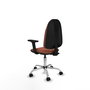 PIQUERAS Y CRESPO Chaise de bureau Algarra marron avec mécanisme de contact permanent