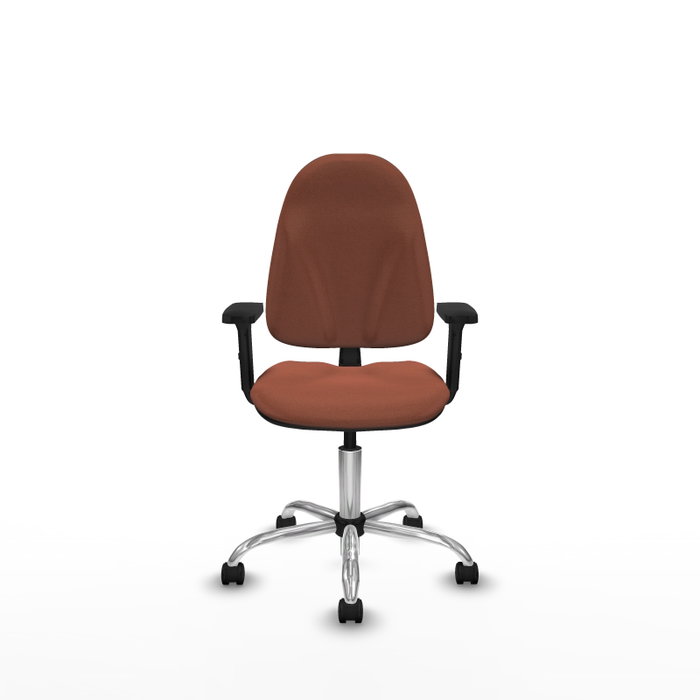 PIQUERAS Y CRESPO Chaise de bureau Algarra marron avec mécanisme de contact permanent