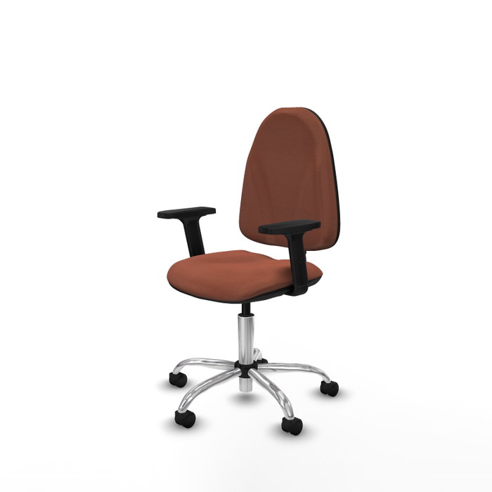 PIQUERAS Y CRESPO Chaise de bureau Algarra marron avec mécanisme de contact permanent