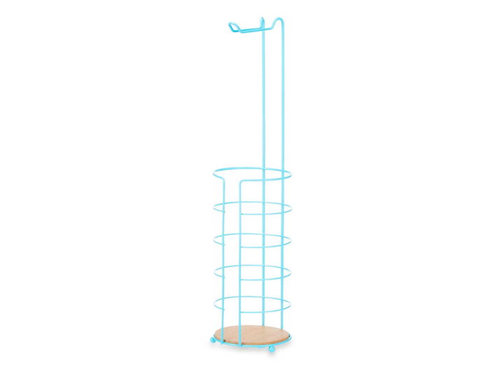 Berilo Porte-serviettes en métal et bambou bleu 16,5x63,5x16,5 cm (Set de 4)