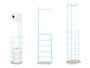 Berilo Porte-serviettes en métal et bambou bleu 16,5x63,5x16,5 cm (Set de 4)