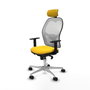 Piqueras y Crespo Chaise de Bureau avec Appui-tête 1D086N2 Jaune