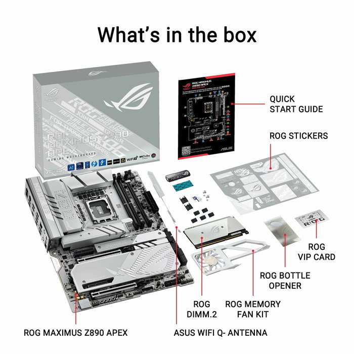 ASUS ROG MAXIMUS Z890 APEX Socket 1851 DDR5 SDRAM LAN 5 GbE ASUS ROG MAXIMUS Z890 APEX Socket 1851 DDR5 SDRAM LAN 5 GbE