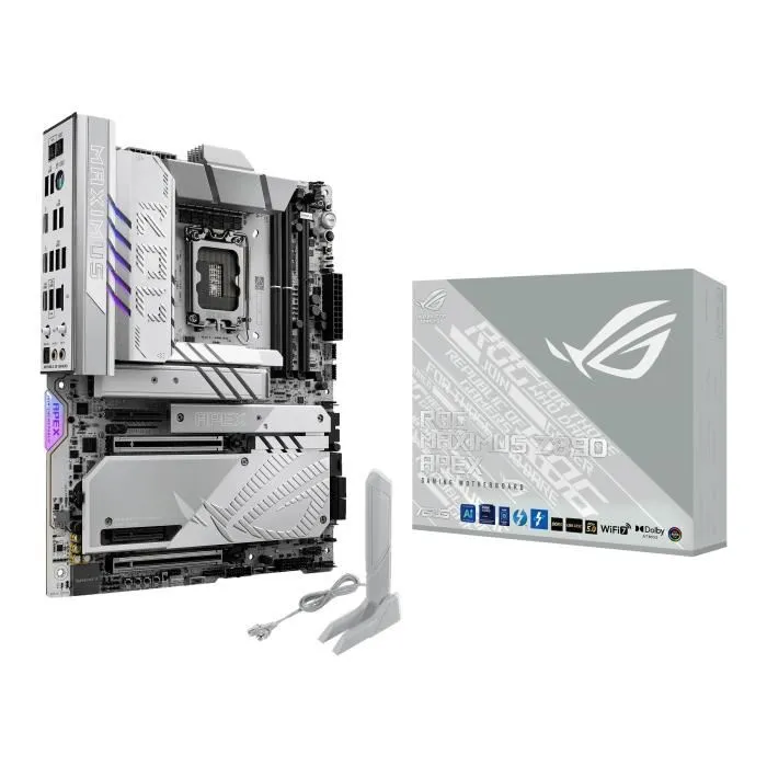 ASUS ROG MAXIMUS Z890 APEX Carte Mère Gaming Socket 1851 DDR5 Chipset Intel Z890 LAN 5 GbE pour Overclocking ASUS ROG MAXIMUS Z890 APEX Carte Mère Gaming Socket 1851 DDR5 Chipset Intel Z890 LAN 5 GbE pour Overclocking